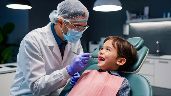 boy-is-getting-his-teeth-brushed-by-dentisperiodontics-treatment-and-care-in-chennai-at-thangams-dental-clinic